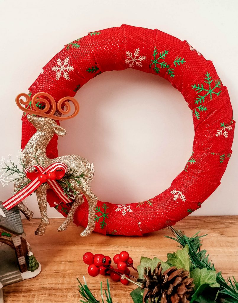 DIY Dollar Tree Christmas Wreath