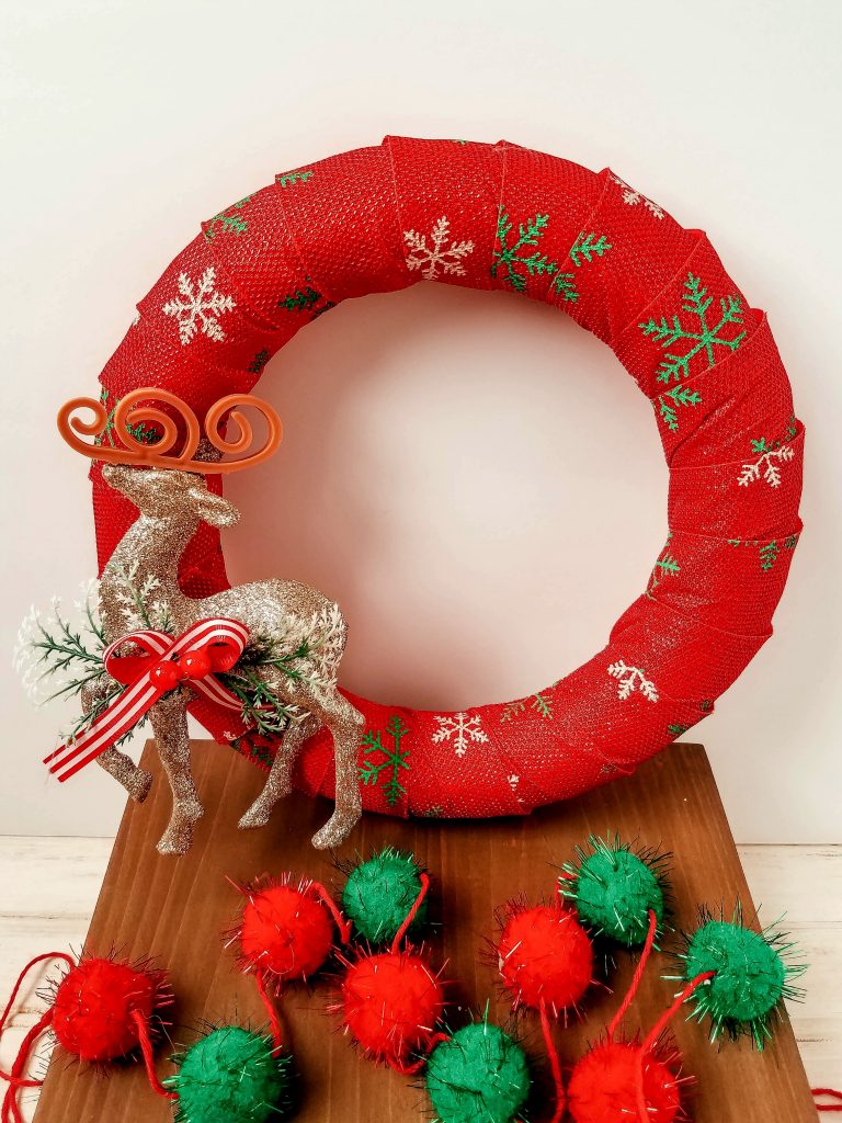 DIY Christmas Foam Wreath 