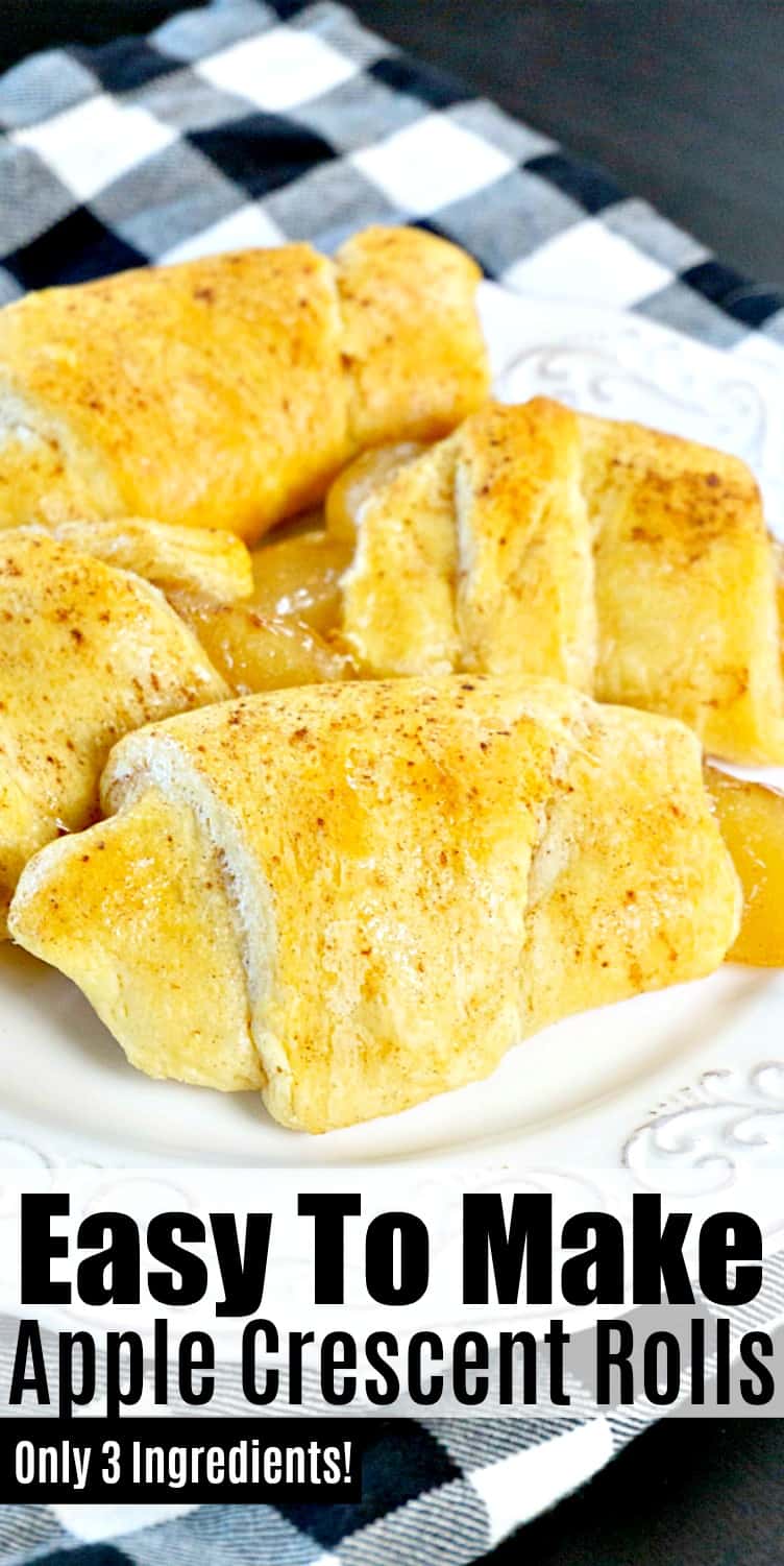 Apple Pie Crescent Rolls (Easy 3 Ingredient Recipe!)