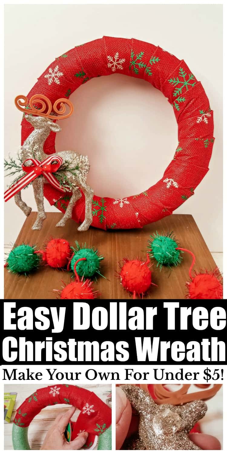 DIY Dollar Tree Christmas Wreath