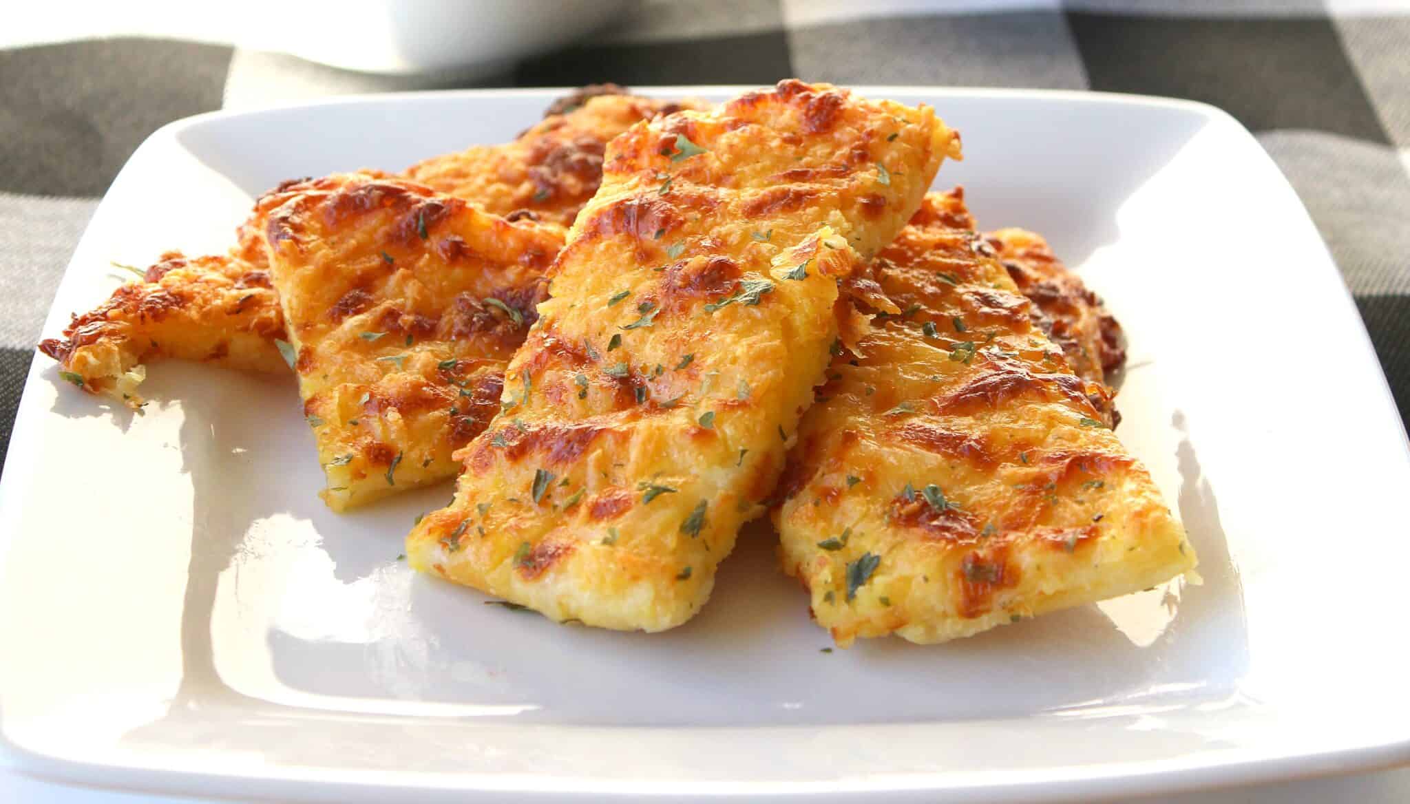 Keto Cheesy Garlic Bread Easy 4 Ingredient Recipe