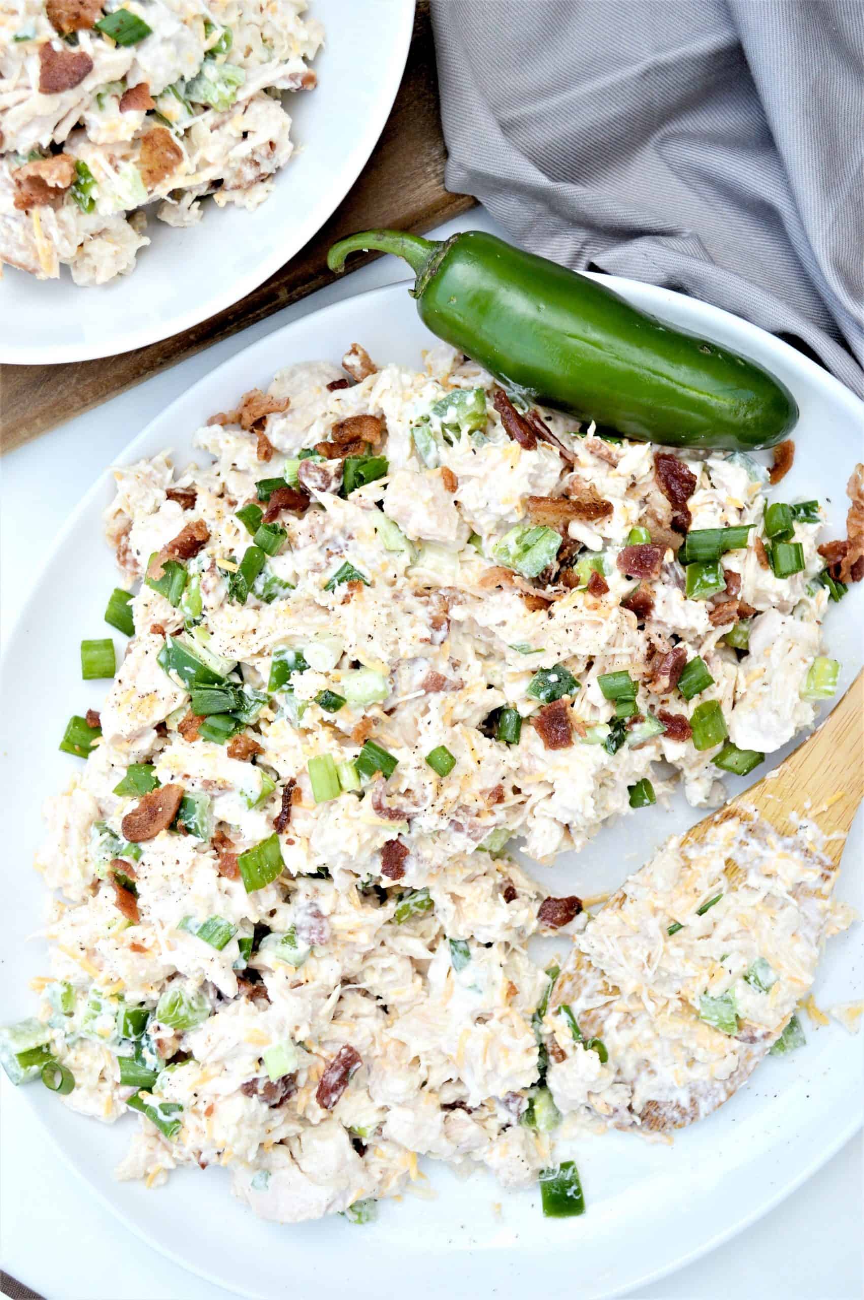 Jalapeno Popper Chicken Salad Easy Low Carb Lunch
