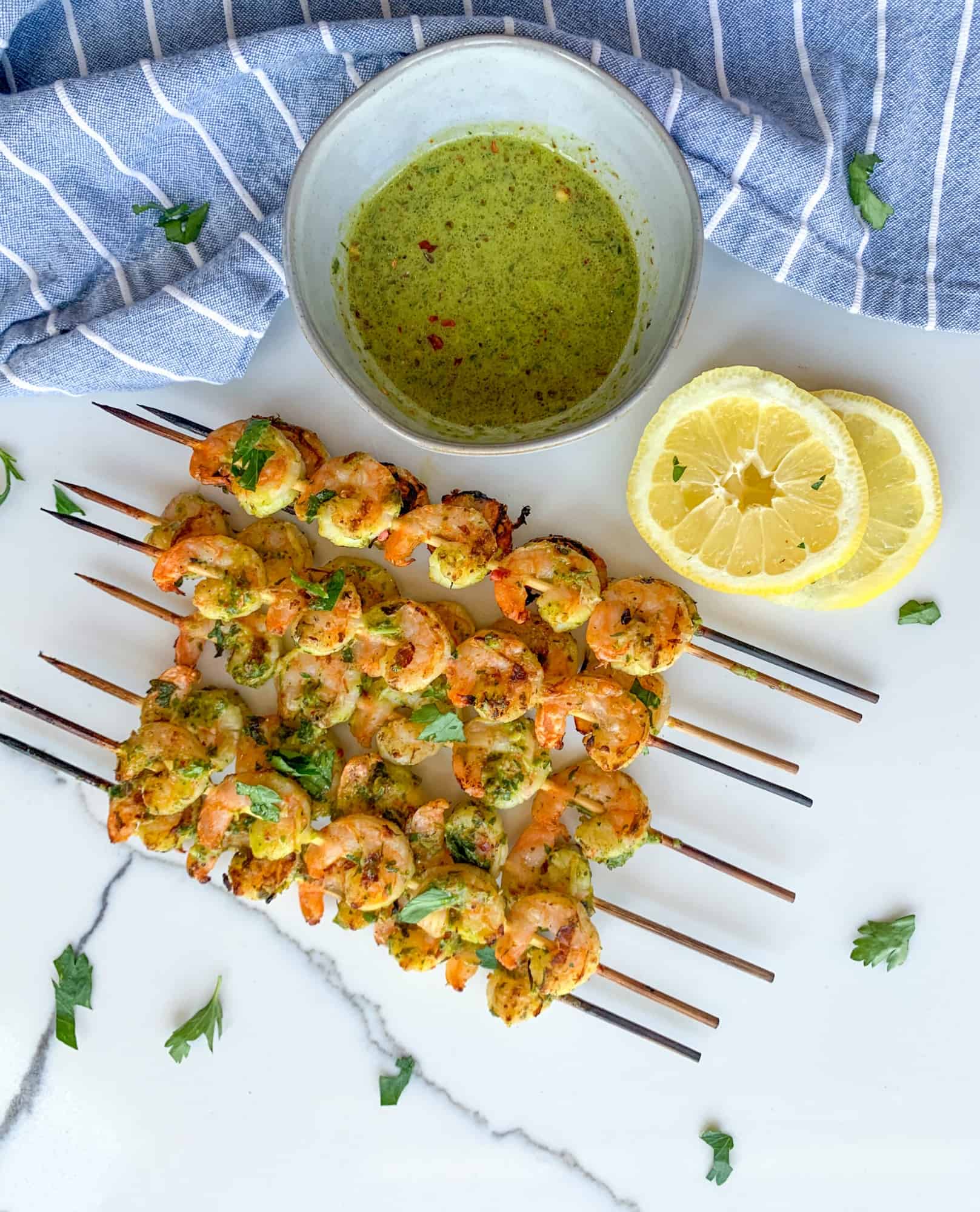 Keto Grilled Shrimp - Easy Low Carb Shrimp Chimichurri Recipe