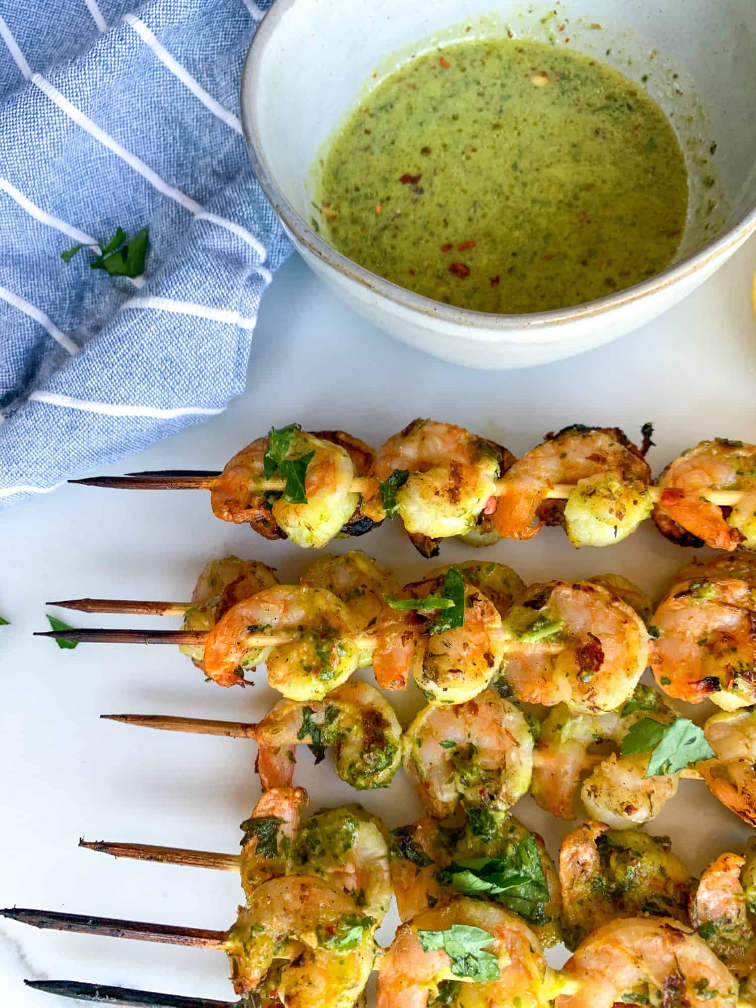 Keto Grilled Shrimp - Easy Low Carb Shrimp Chimichurri Recipe