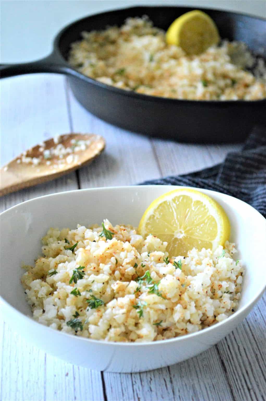 Garlic Butter Cauliflower Rice - Quick Keto Side Dish