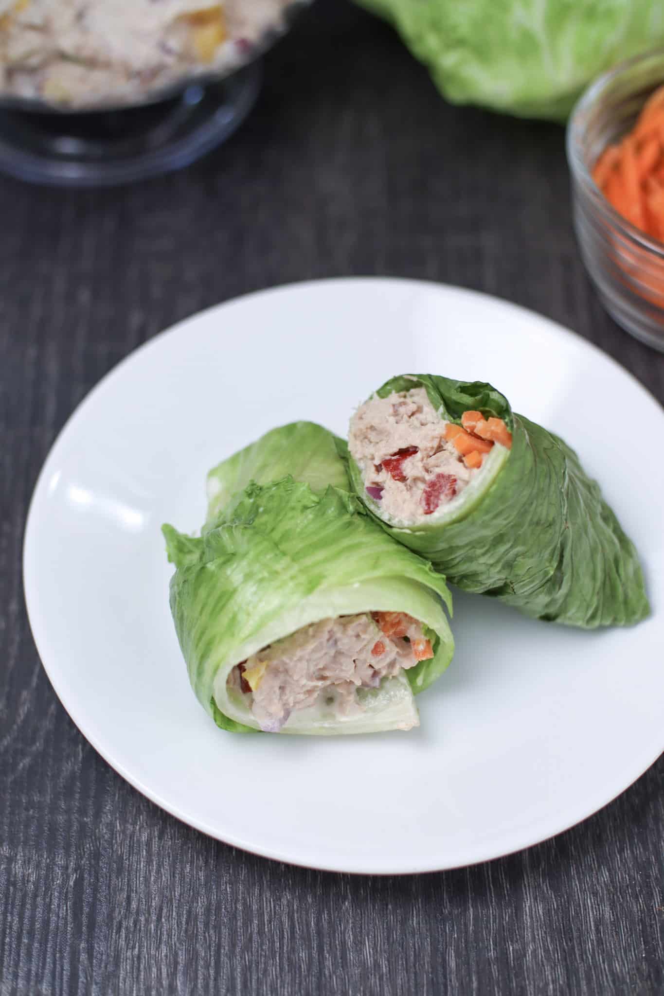 Tuna Salad Lettuce Wraps Easy Low Carb Lunch Idea
