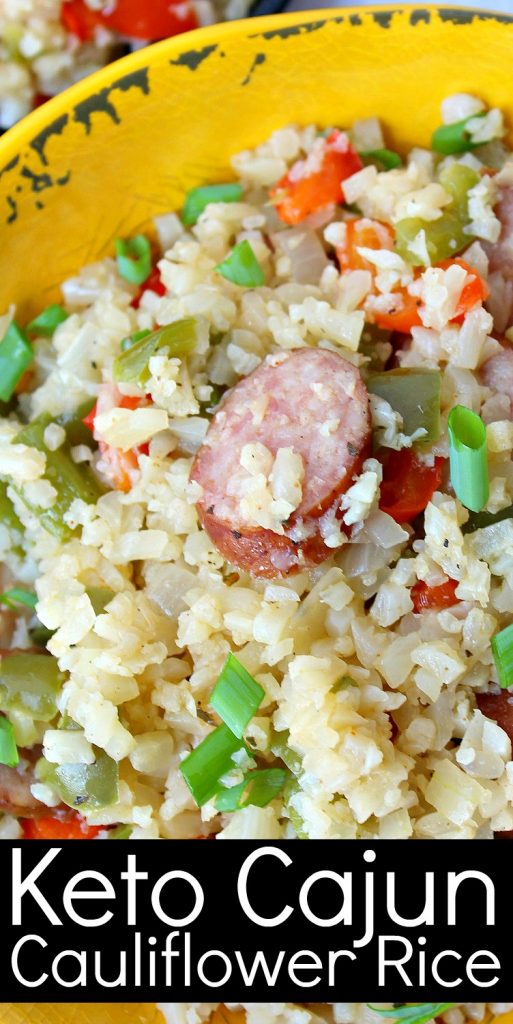 Keto Cajun Cauliflower Rice Easy Low carb DInner