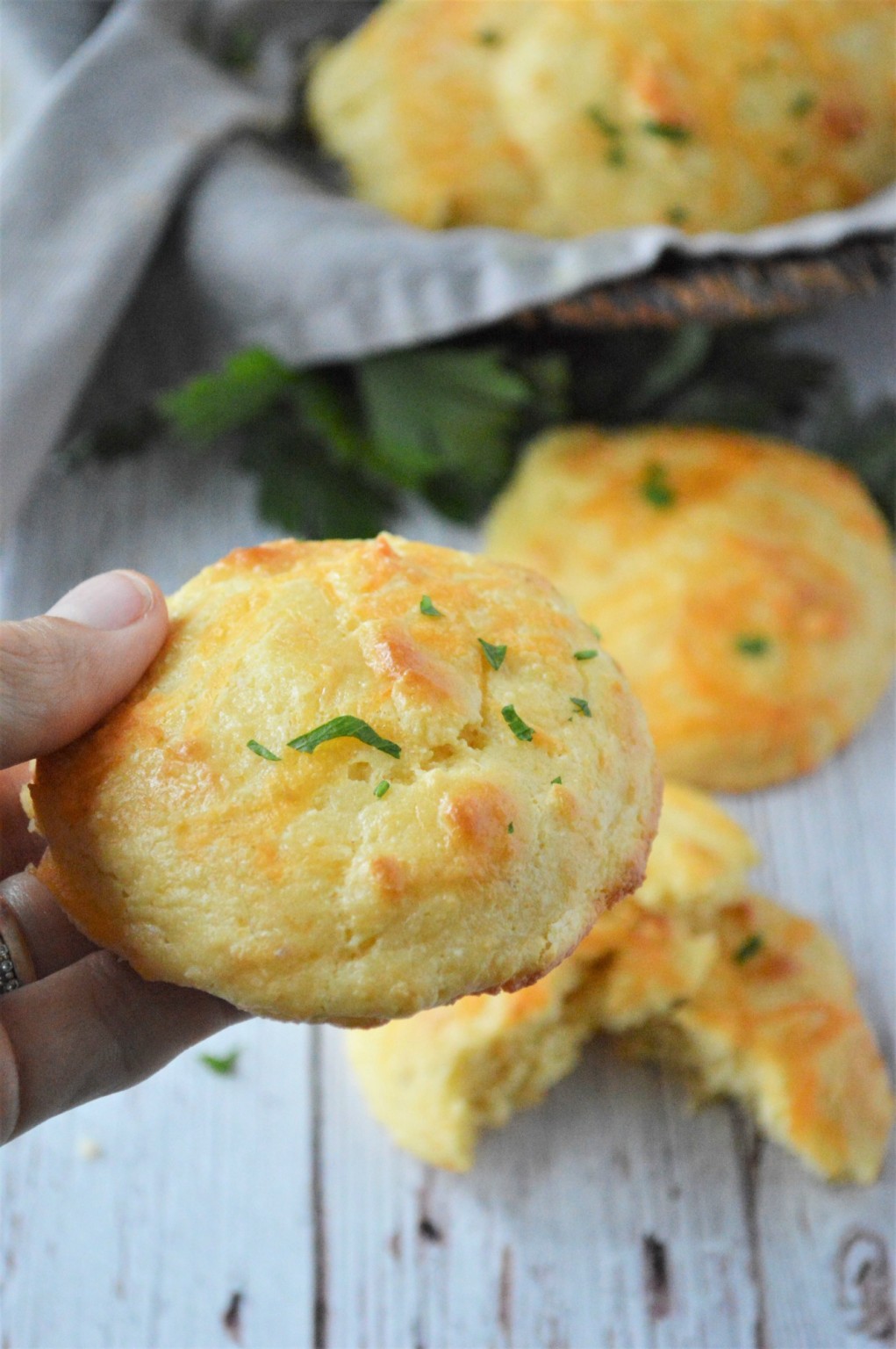 Keto Garlic Cheddar Drop Biscuits Easy Low Carb Side Dish