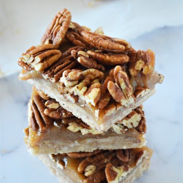 No Bake Keto Pecan Pie Bars Dessert Recipe