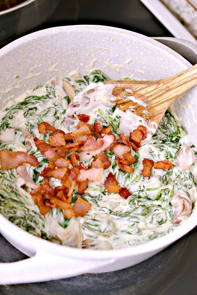 Keto Creamed Spinach With Mushrooms