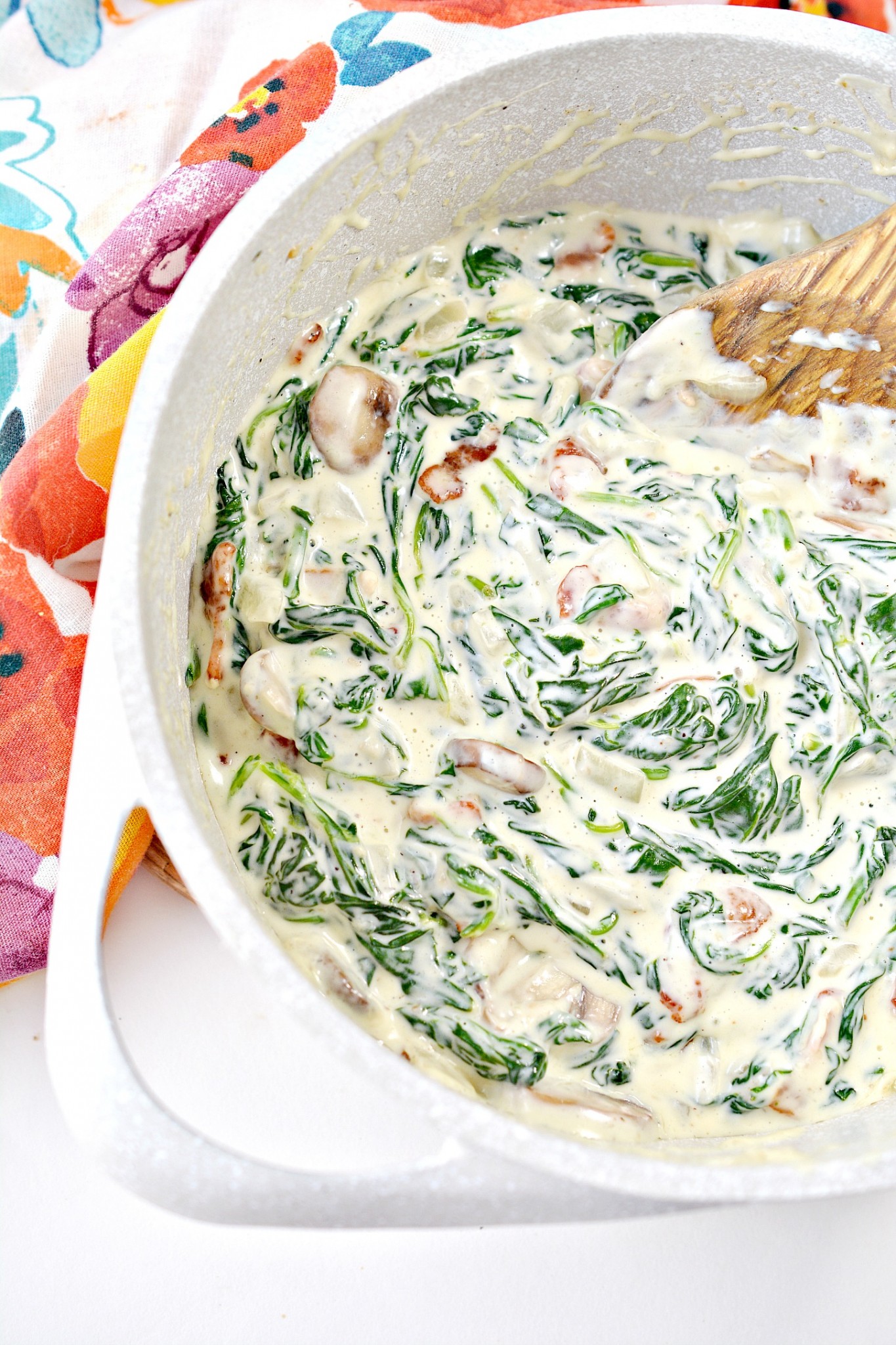 Keto Creamed Spinach With Mushrooms & Bacon Perfect Keto Side Dish