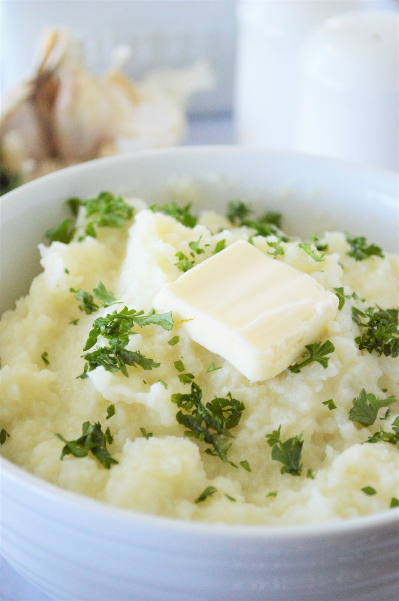 Keto Garlic Cauliflower Mash Recipe Easy Low Carb Side Dish