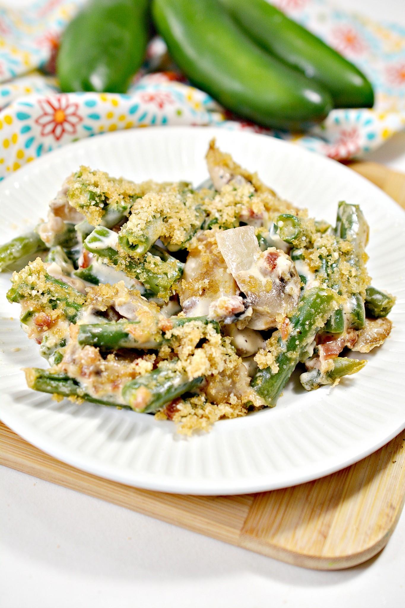 Jalapeno Popper Green Bean Casserole Easy Thanksgiving Side Dish