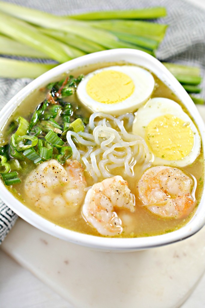 Creamy Keto Miso Ramen Soup With Shrimp