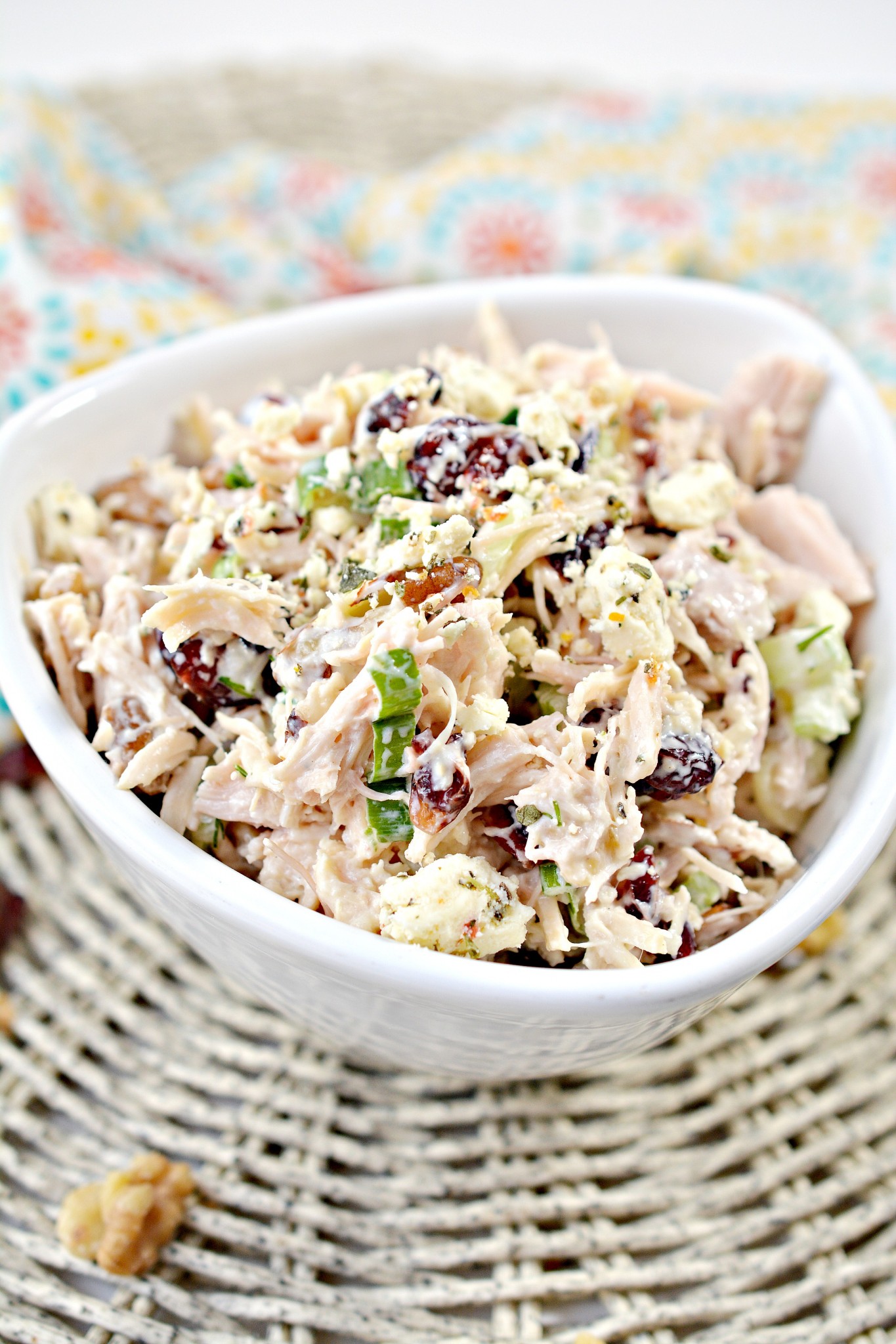 Keto Cranberry Chicken Salad - Low Carb Holiday Lunch Idea