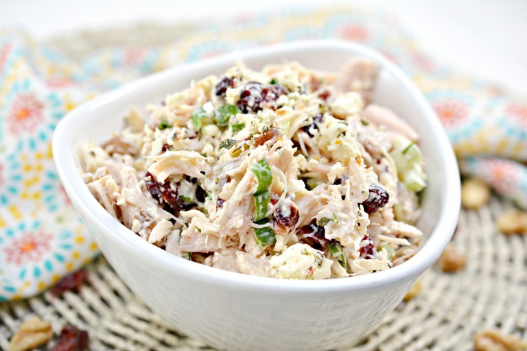 Keto Cranberry Chicken Salad - Low Carb Holiday Lunch Idea