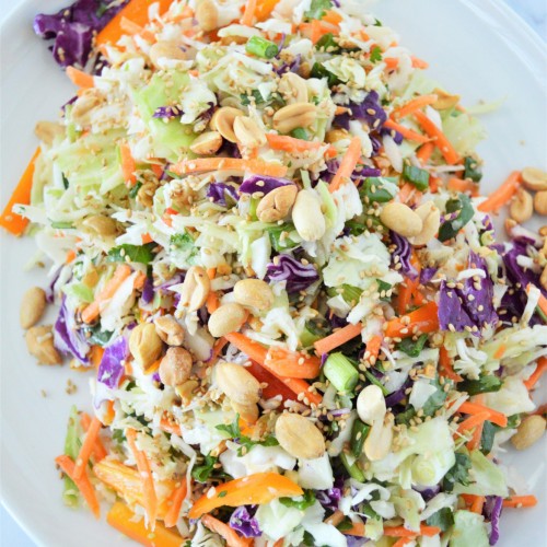 Low Carb Asian Slaw Easy Healthy Side Dish With Homemade Dressing