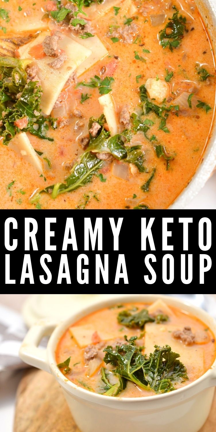 Creamy Keto Lasagna Soup