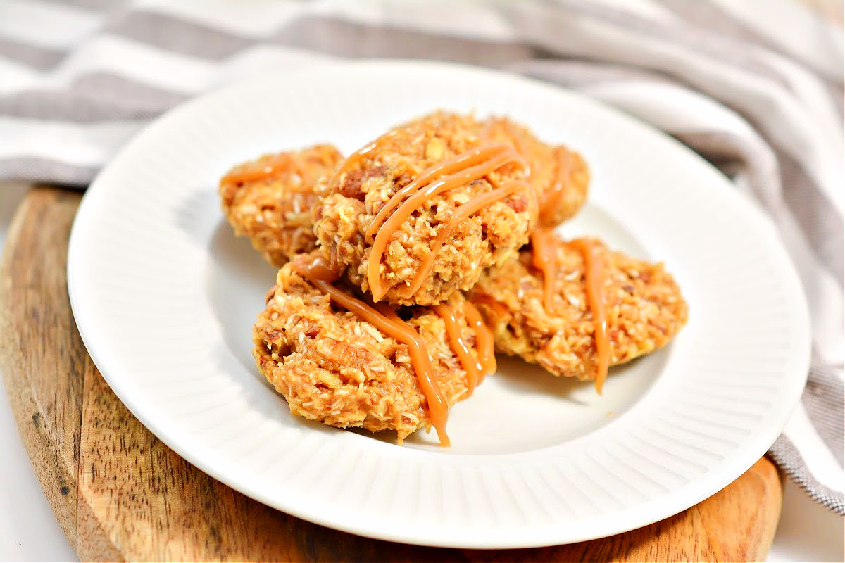 Keto Peanut Butter Caramel Cookies - Easy No-Bake Recipe