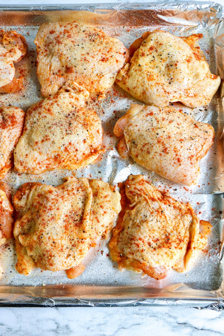 Low Carb Oven Baked Chicken Thighs - Stylish Cravings