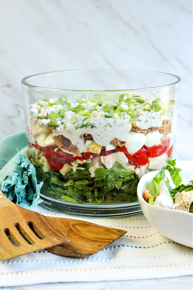Low-Carb Chicken Cobb Salad Trifle