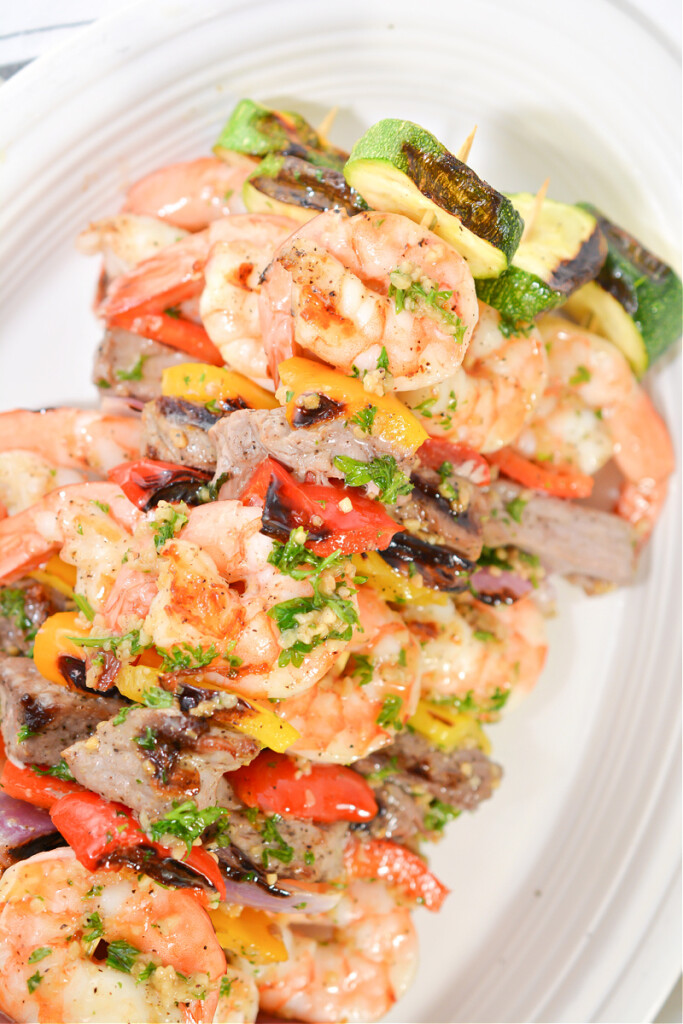 Keto Steak and Shrimp Kabobs - Grilled Surf & Turf Recipe