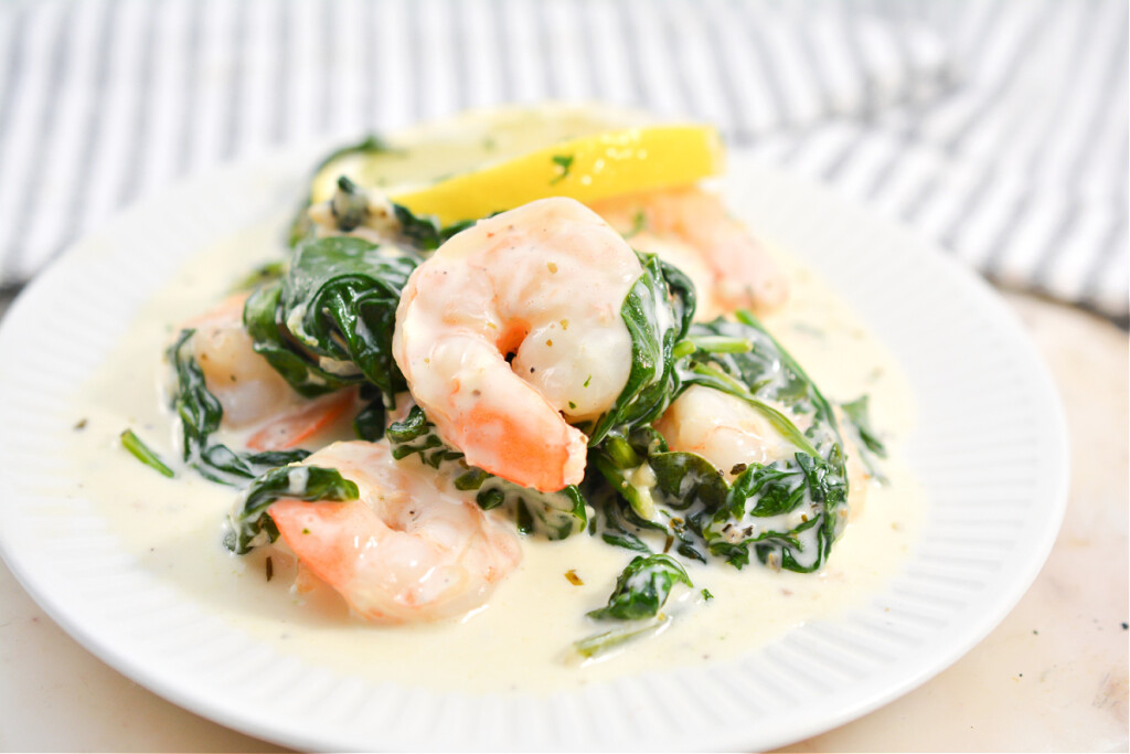 Creamy Keto Garlic Shrimp Easy Keto Dinner Recipe