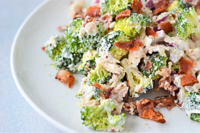 Chicken Broccoli Salad Easy Low Carb Lunch or Side Dish