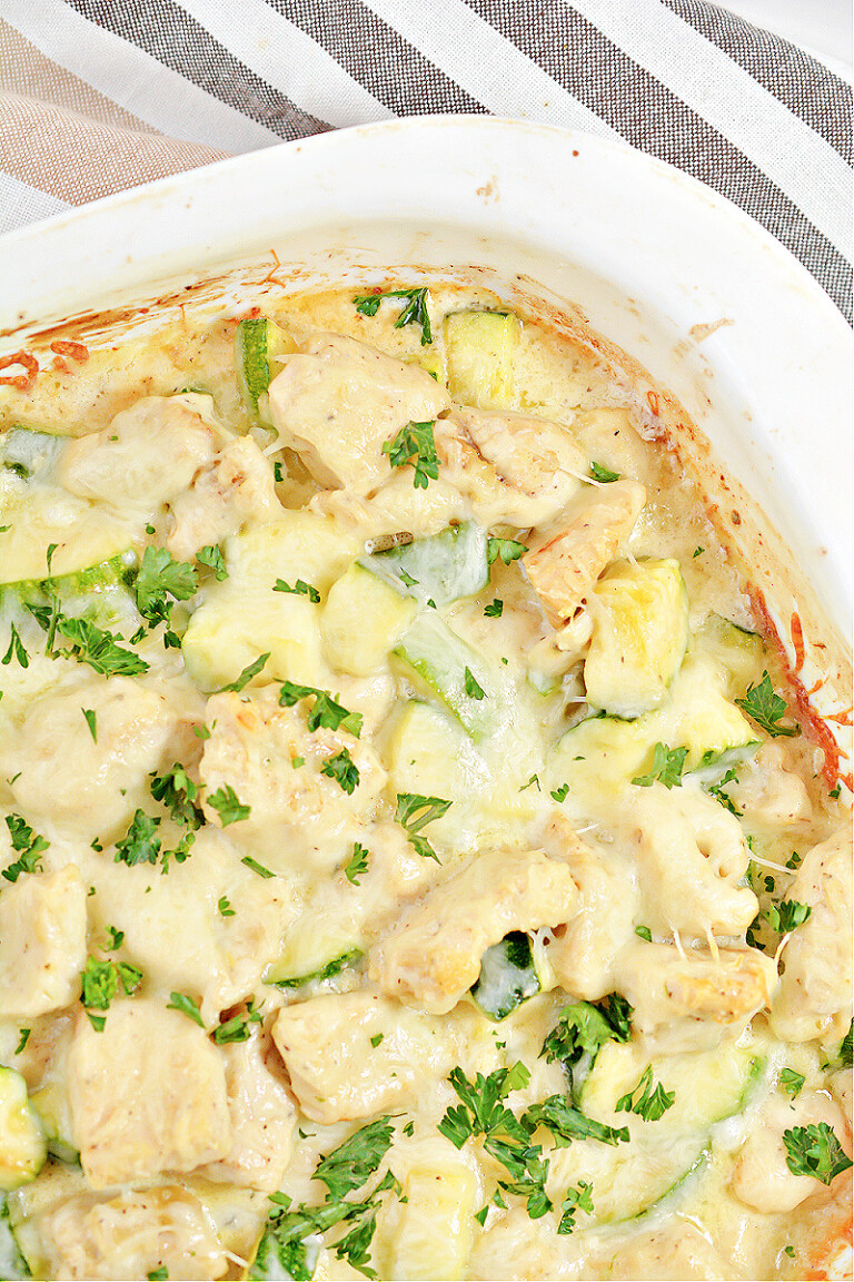 Keto Zucchini Bake With Chicken Easy Dinner Meal Prep Idea