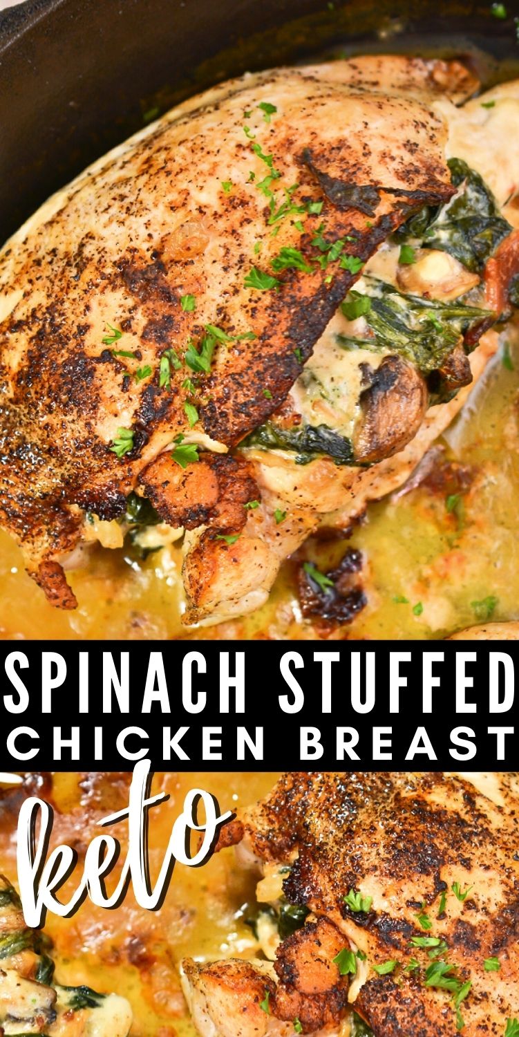 Keto Spinach Stuffed Chicken Breast