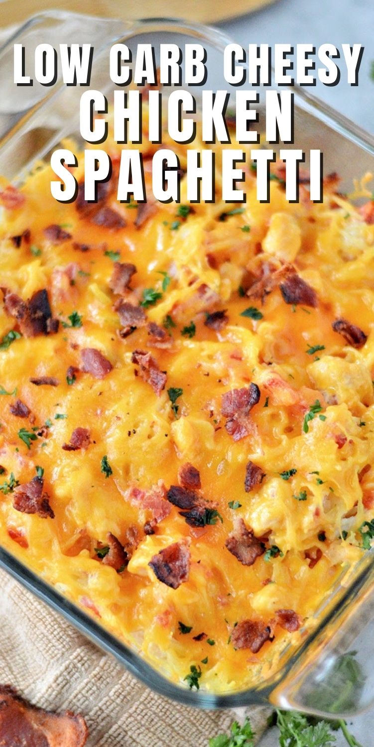 Low-Carb Cheesy Chicken Spaghetti