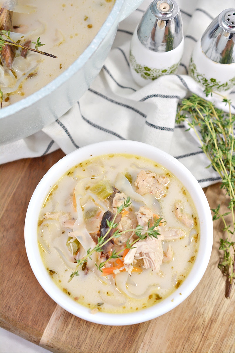 Creamy Keto Chicken Noodle Soup