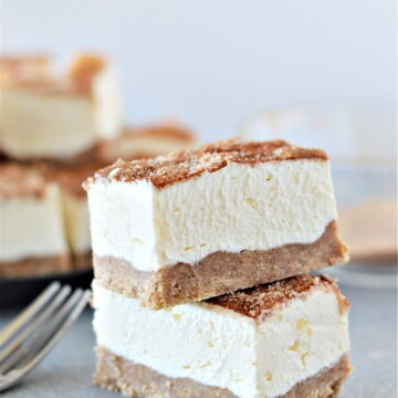 Keto No-Bake Churro Cheesecake Bars