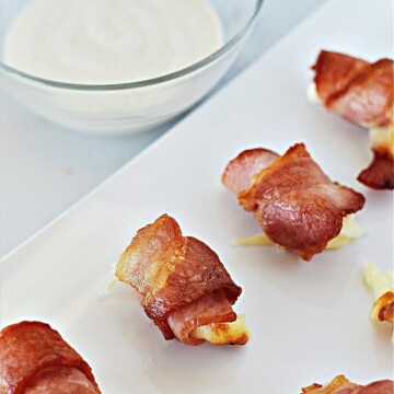 Keto Bacon Wrapped Mozzarella Sticks