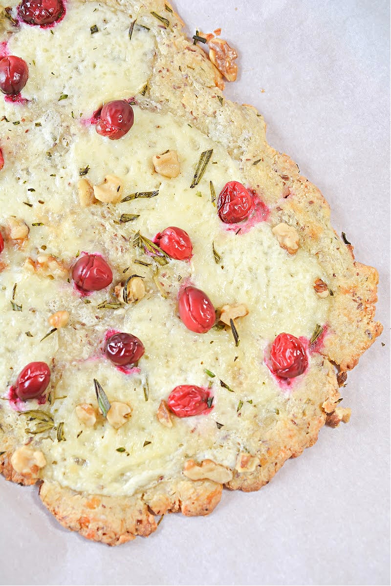 Cranberry Brie Keto Flatbread