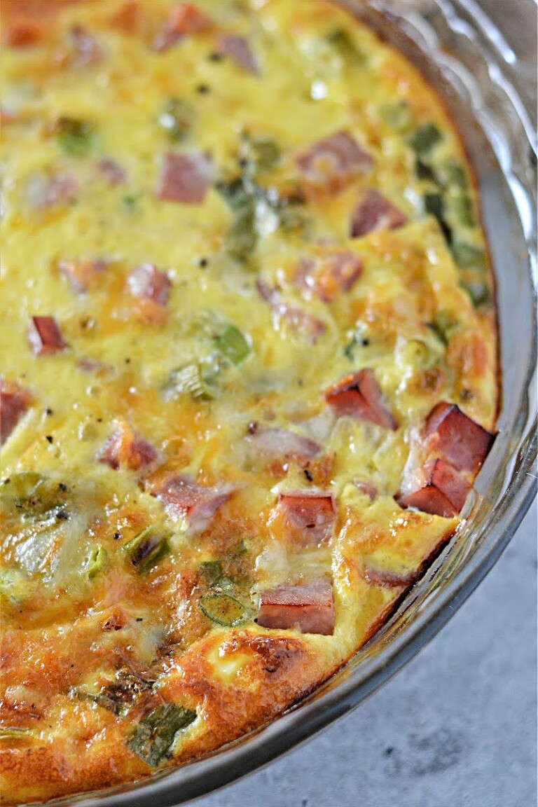 Keto Ham and Cheese Quiche Low Carb Breakfast Idea