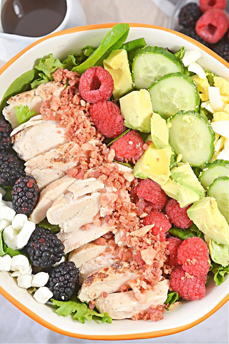 Keto Cobb Salad With Berries Low Carb Lunch or Dinner