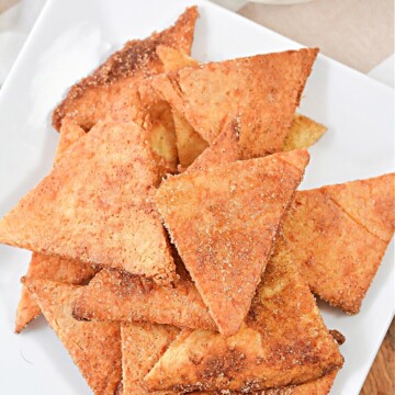 Keto Churro Chips With Cheesecake Dip