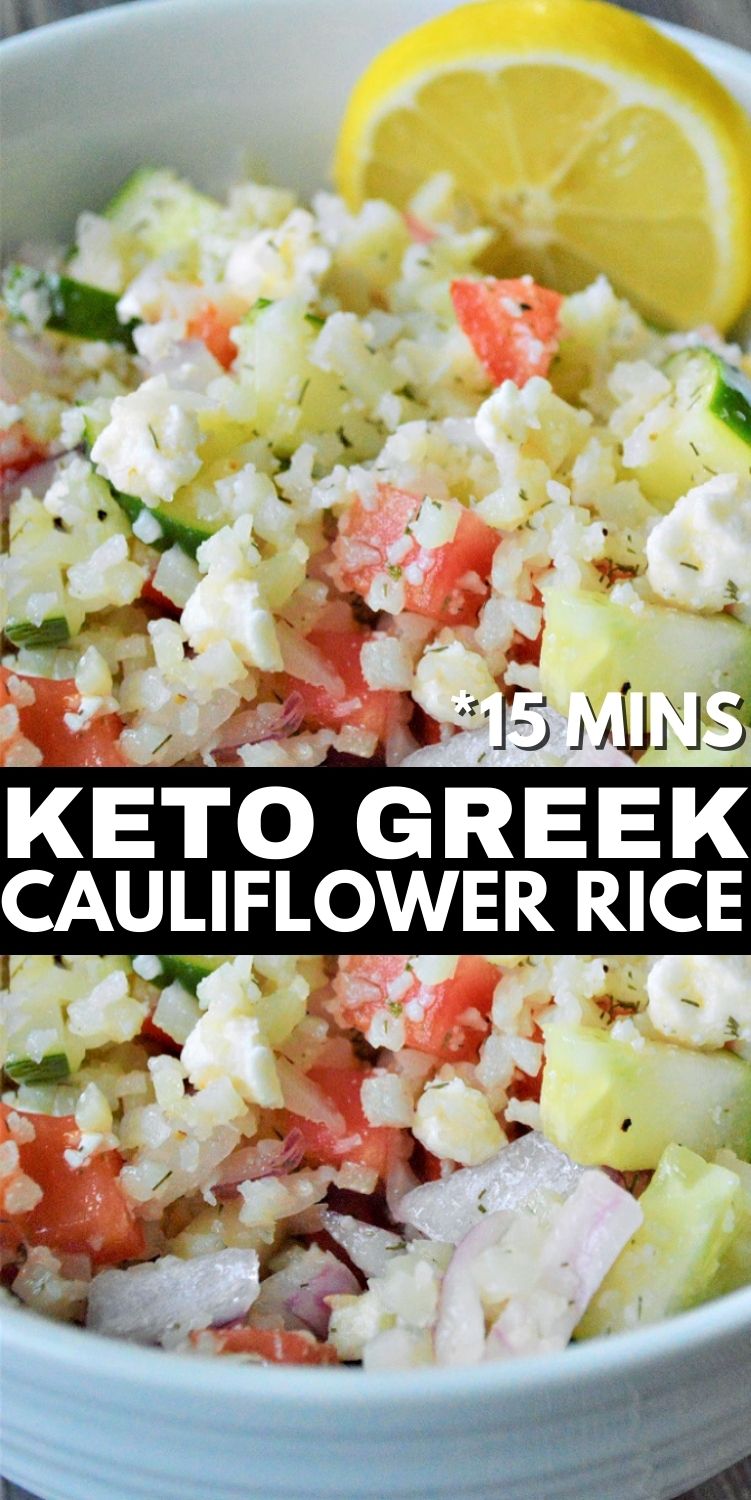 Keto Greek Cauliflower Rice