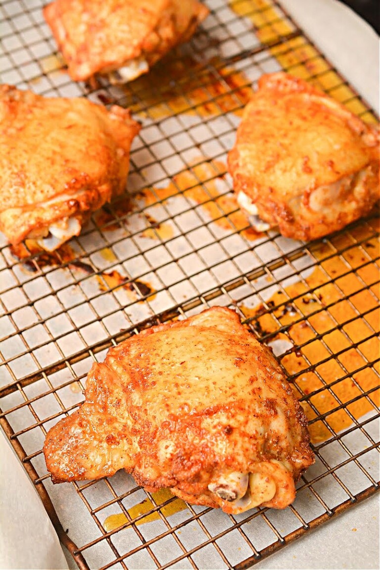 Baked Chicken Thighs Keto With Sticky Honey Garlic Sauce