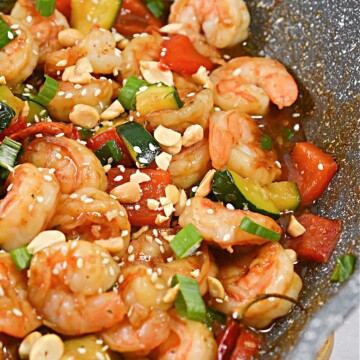 Keto Kung Pao Shrimp