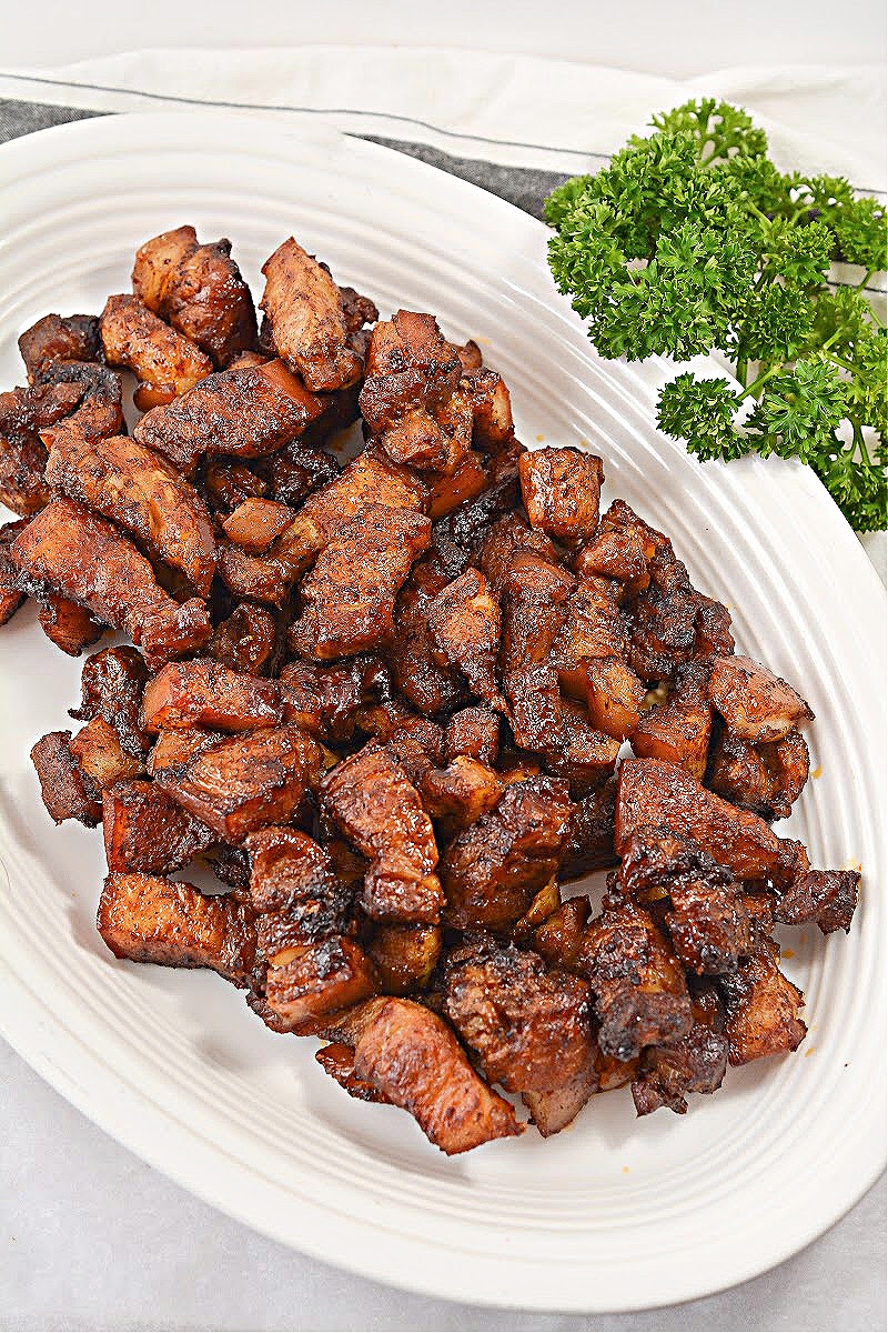 Keto Pork Belly Burnt Ends