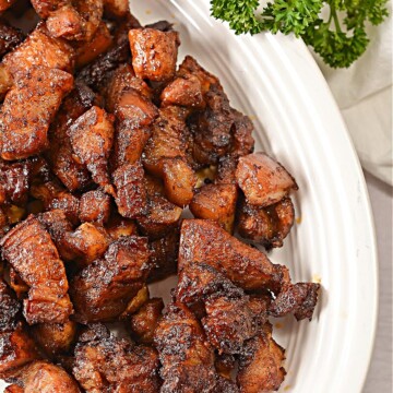 Keto Pork Belly Burnt Ends