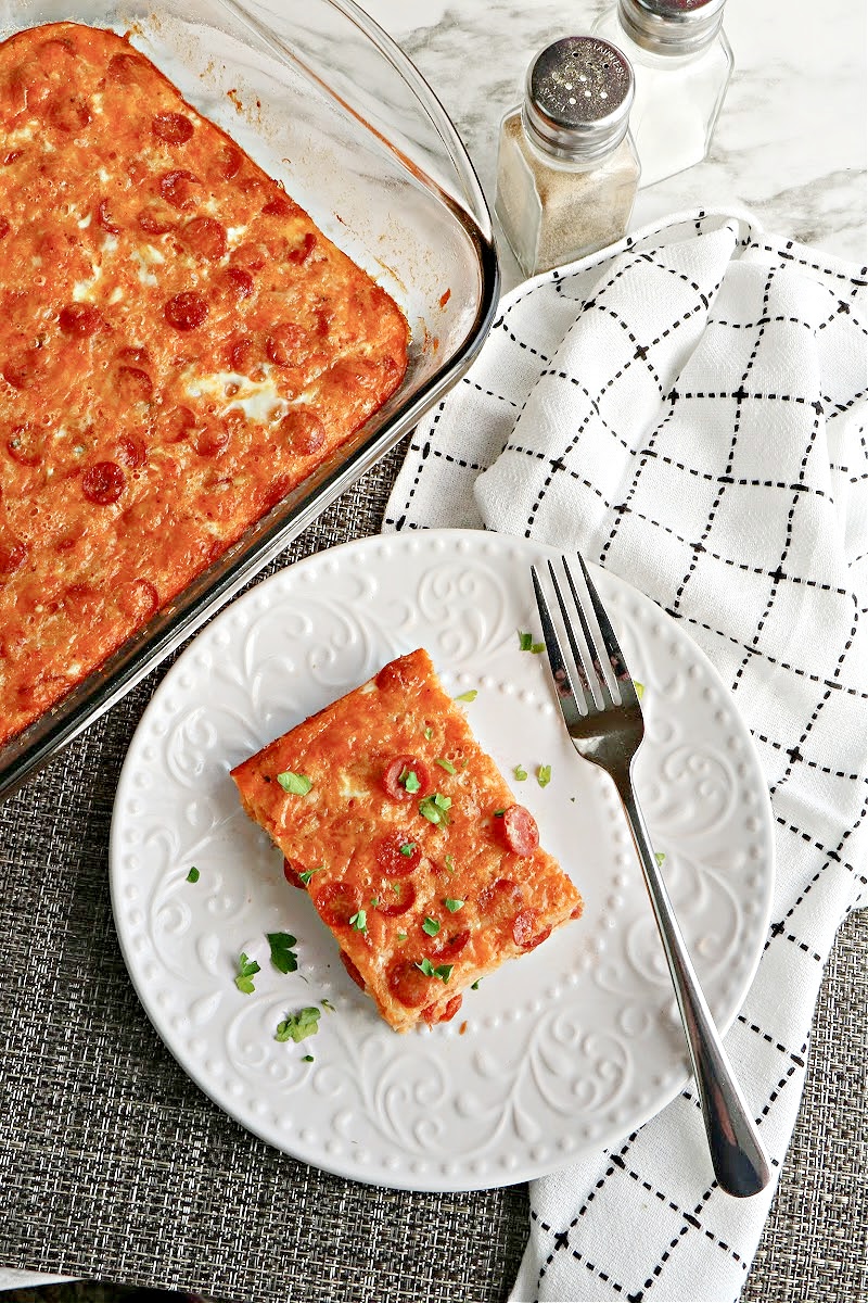 Low-Carb Pizza Casserole With Eggs