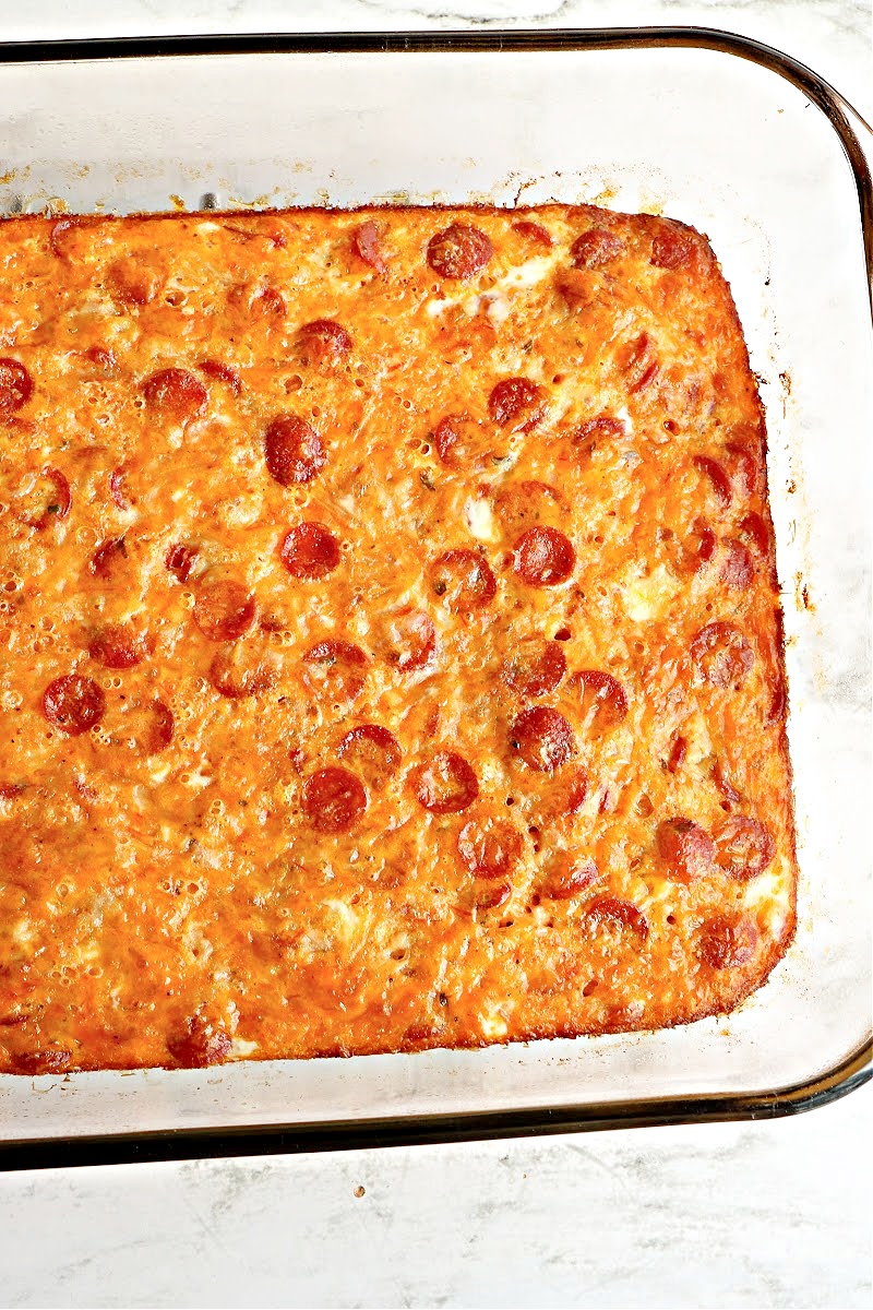 Low-Carb Pizza Casserole With Eggs