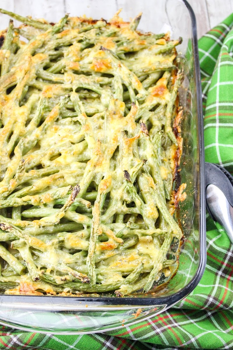 Low-Carb Cheesy Green Bean Casserole