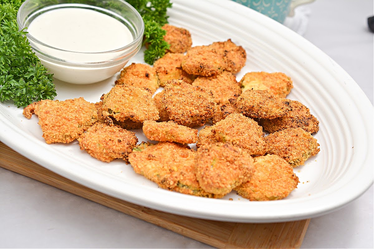 Keto Fried Pickles With Cheese