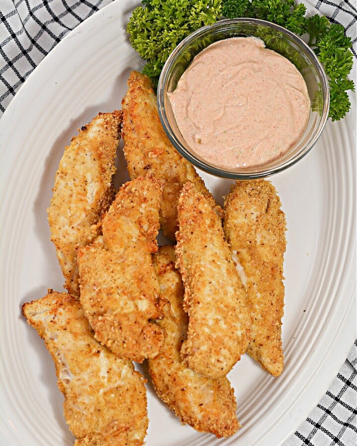 Crispy Keto Cajun Air Fryer Chicken Strips
