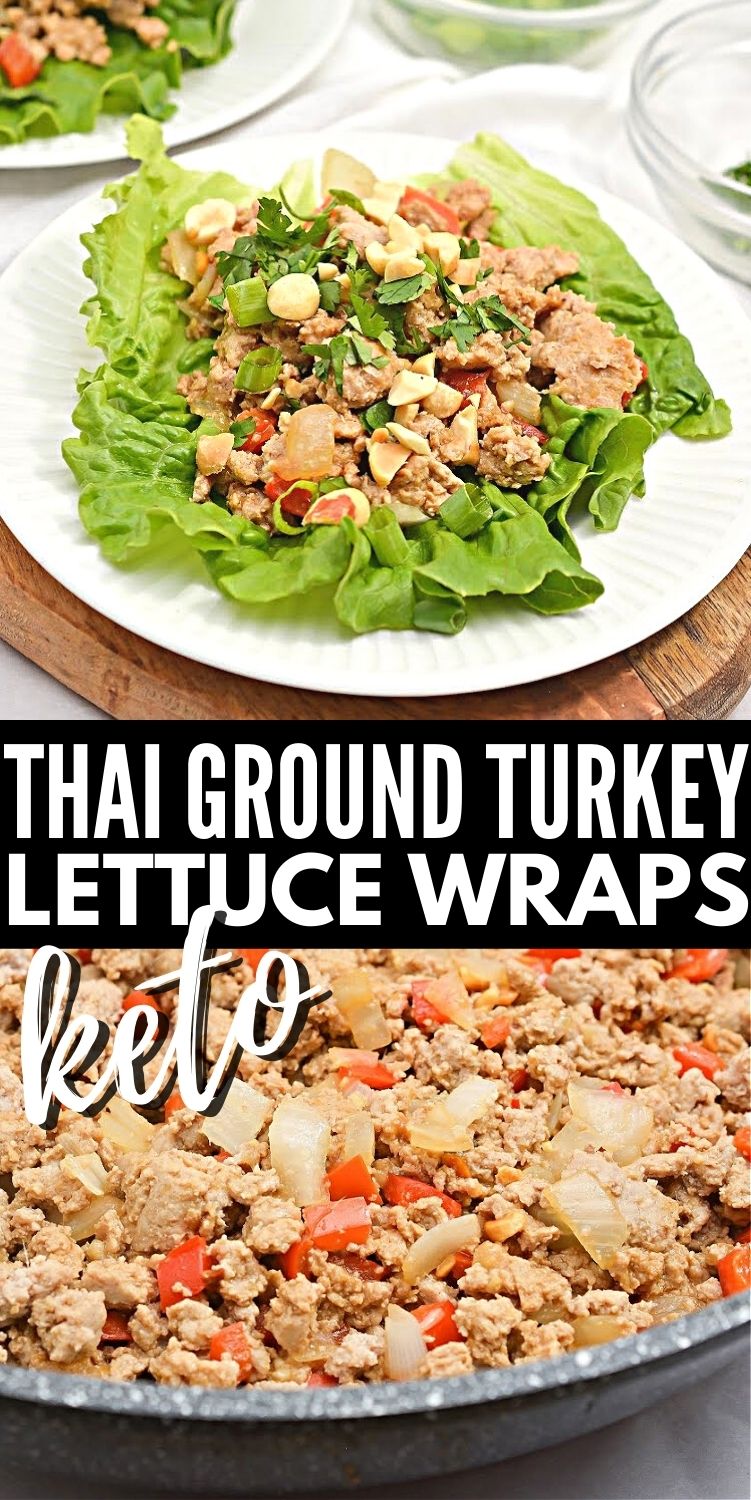 Keto Thai Ground Turkey Lettuce Wraps