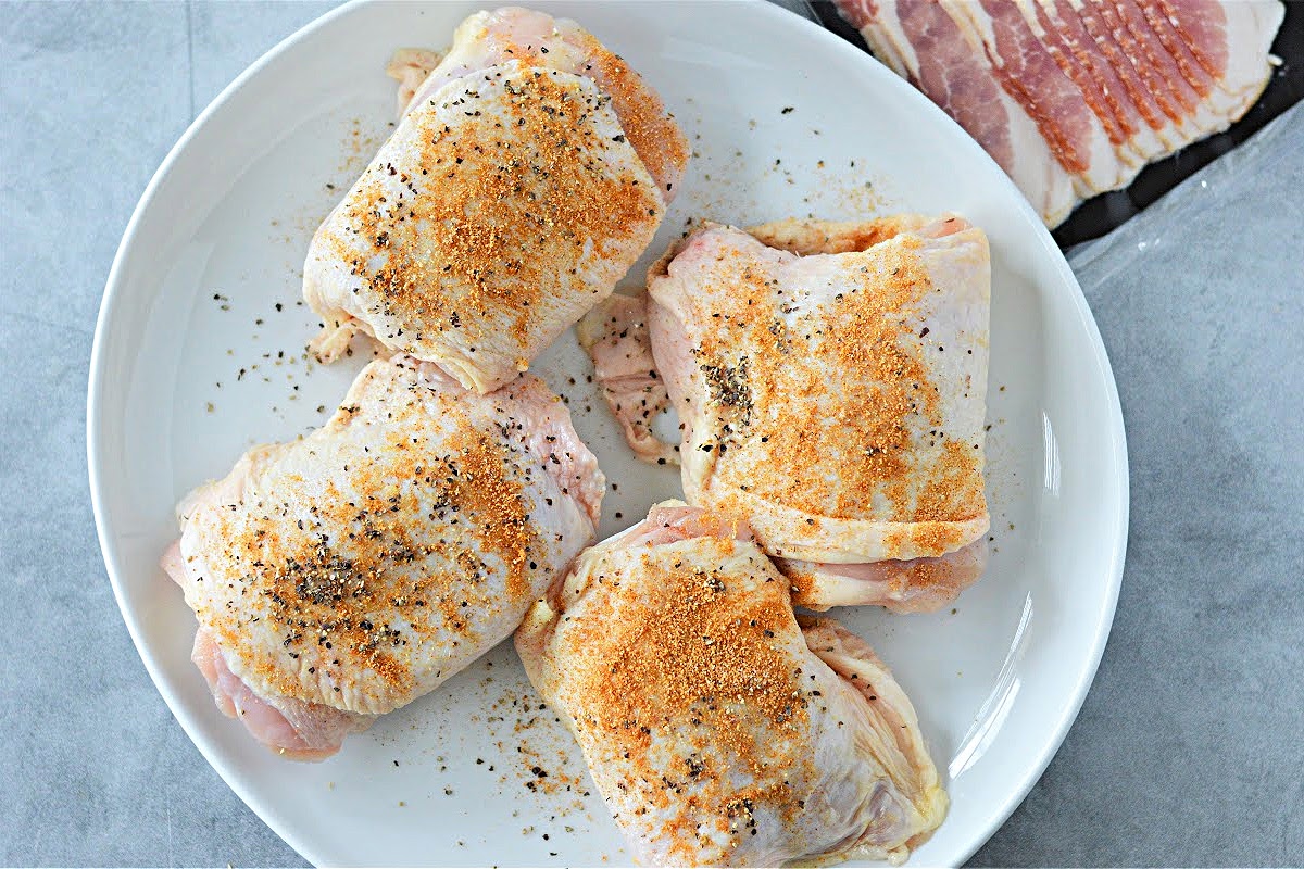 Keto Bacon-Wrapped Chicken In Cheese Sauce